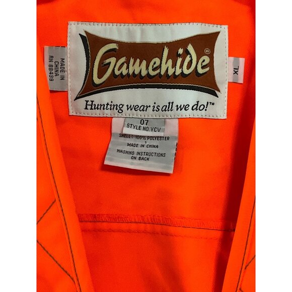 Gamehide Blaze Orange Hunting Vest XL – Early 2000s Outdoor Safety & Field Wear - Picture 2 of 4